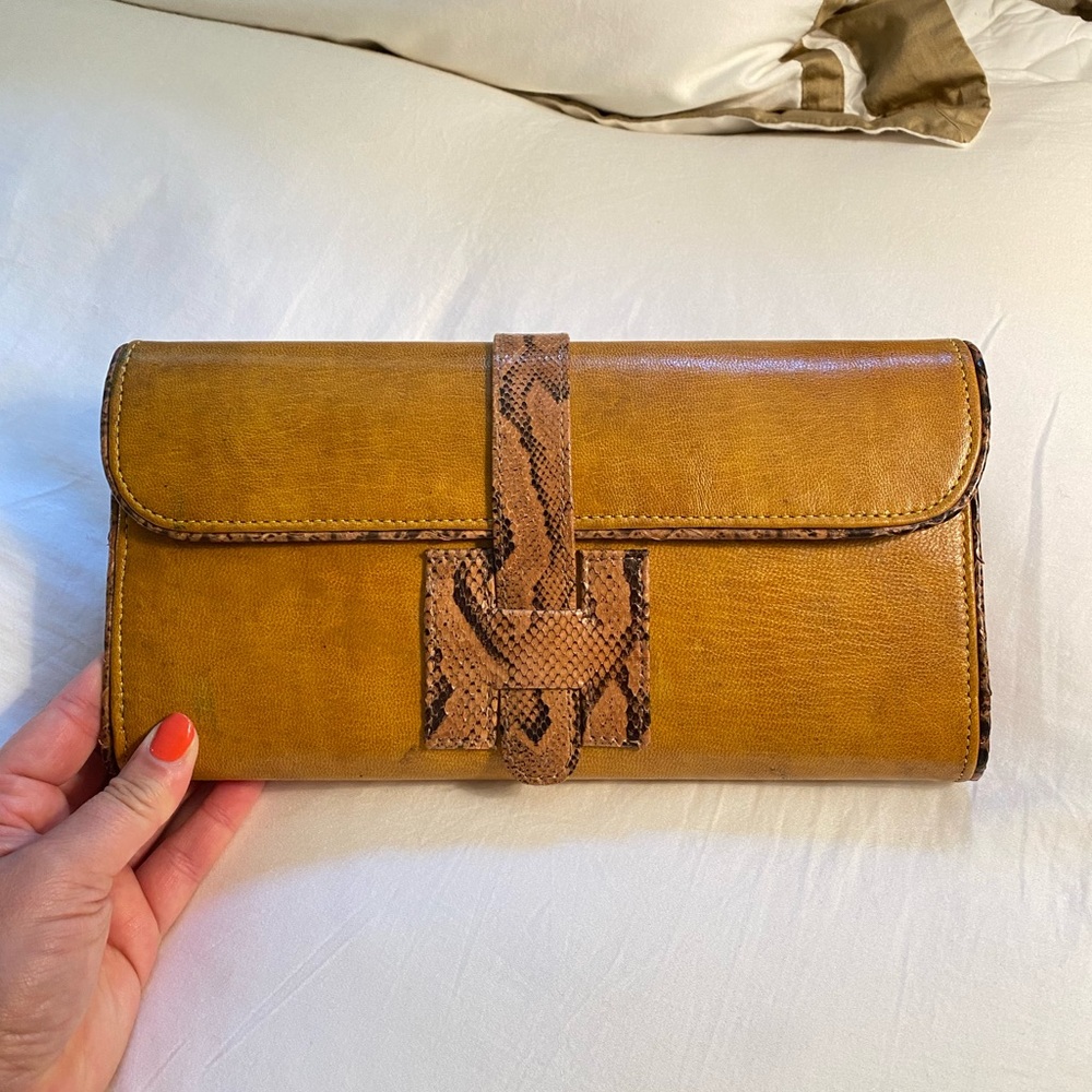 NWOT Leather Clutch